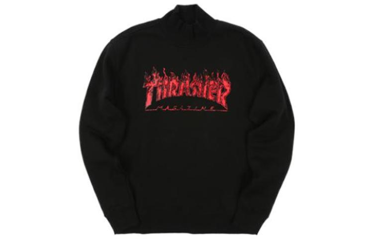 Thrasher Flame Logo Long Sleeve Sweatshirt Japan Edition Unisex BLACK THRAMW010
