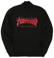 Thrasher Flame Logo Long Sleeve Sweatshirt Japan Edition Unisex BLACK THRAMW010 Thrasher Flame Logo Long Sleeve Sweatshirt Japan Edition Unisex BLACK THRAMW010