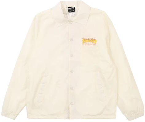 Thrasher 火焰標誌教練外套 日本限定 白色 男女款 THRAMJ02909 Buy Thrasher 火焰標誌教練外套 日本限定 白色 男女款 THRAMJ02909