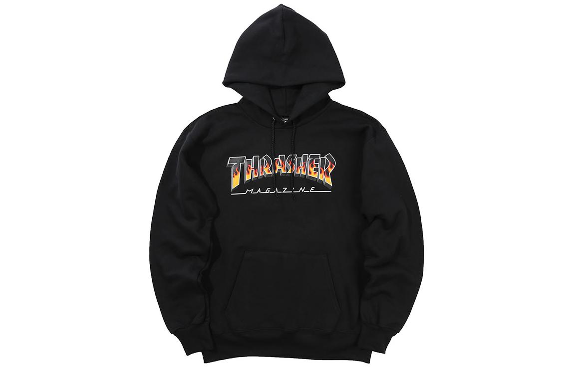 Thrasher Flame Logo Printed Pullover Hoodie Men THRAMH137