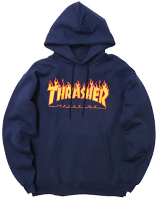 Thrasher 火焰標誌連帽衛衣 海軍藍 男女款 冬季版 TRA-SS18-017 Buy Thrasher 火焰標誌連帽衛衣 海軍藍 男女款 冬季版 TRA-SS18-017