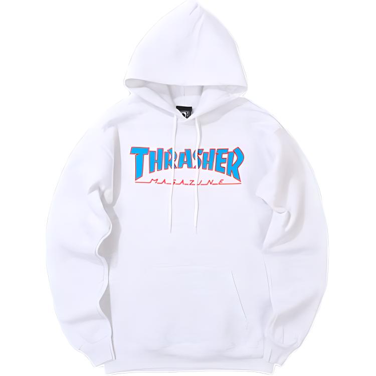 Thrasher Flame Logo Pullover Hoodie Unisex Grey (US Version) 144875
