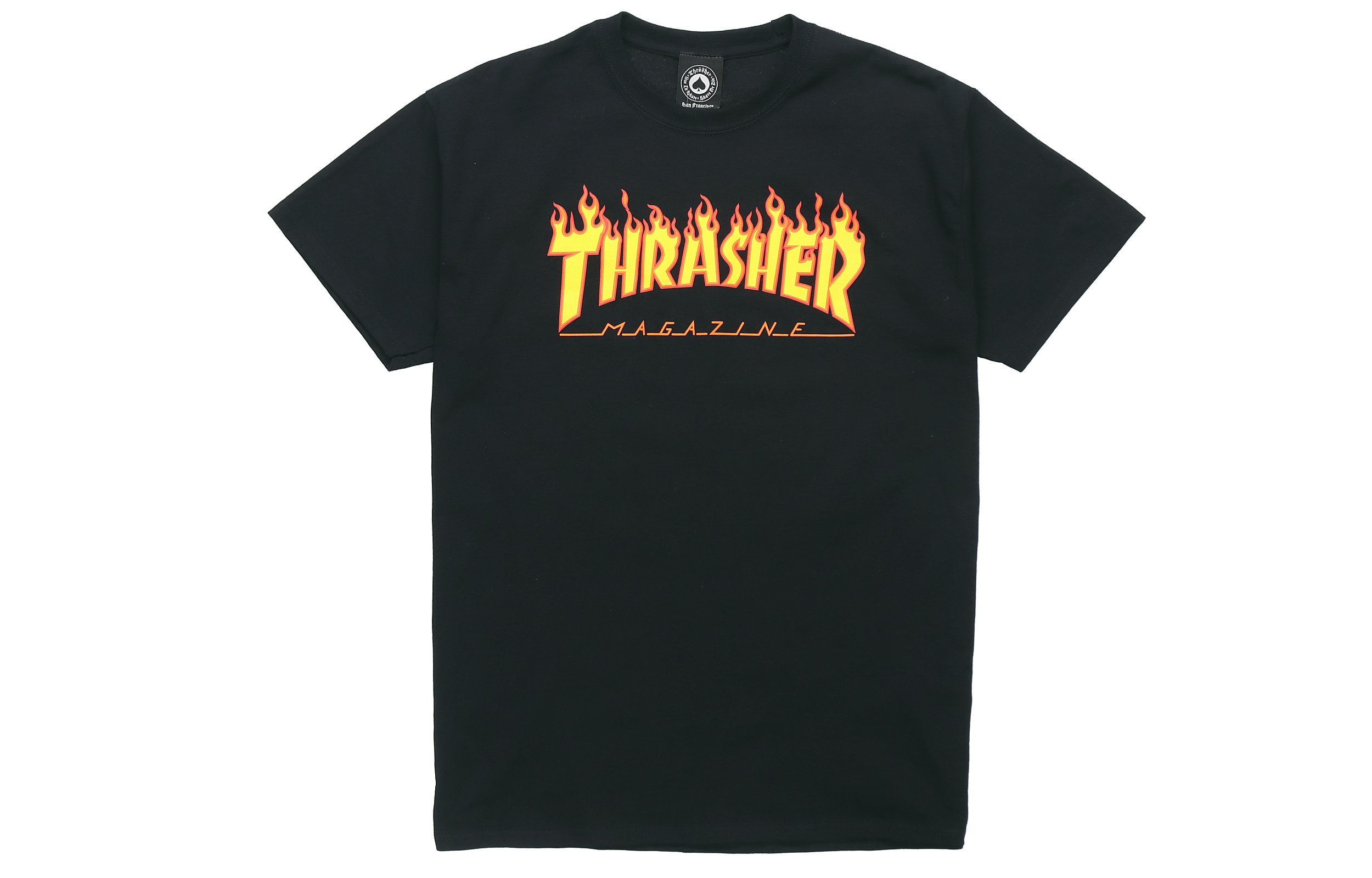 Thrasher Flame Logo T-Shirt Black Unisex US Edition TRA-SS18-001