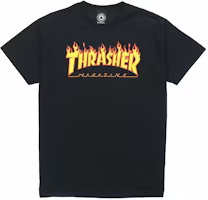 Thrasher Flame Logo T-Shirt Black Unisex US Edition TRA-SS18-001 Thrasher Flame Logo T-Shirt Black Unisex US Edition TRA-SS18-001