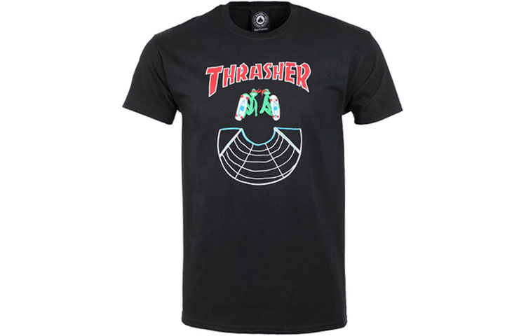 Thrasher Flame Ninja Turtles Graphic Tee Unisex Black US Edition 144691