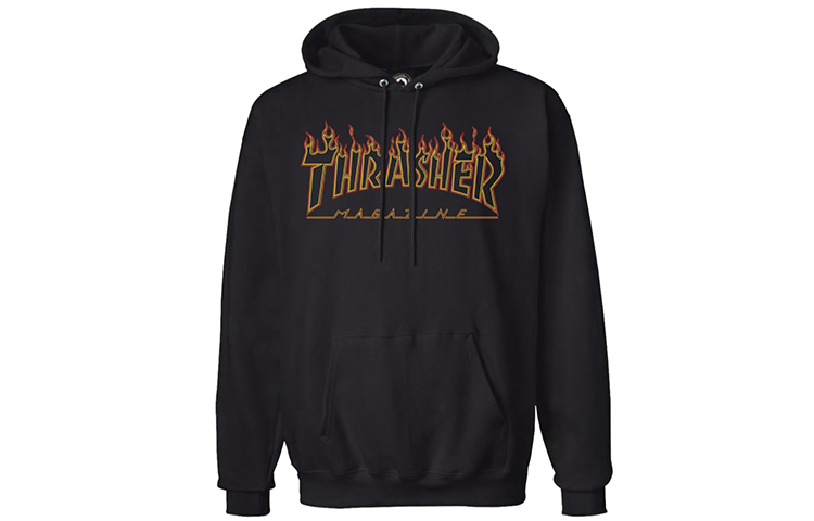 Thrasher Flame Phantom Pullover Hoodie Winter Unisex BLACK Gift Recommended TH0318-PO08BLKBLACK