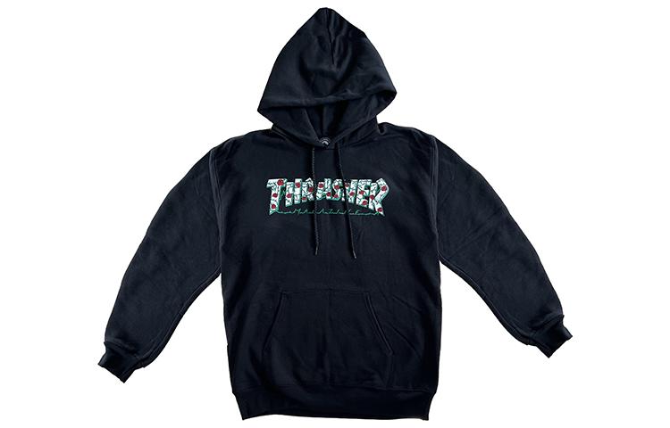 Thrasher Floral Rose Flame Print Fleece Hoodie Unisex 144739