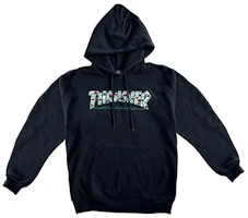 Thrasher Floral Rose Flame Print Fleece Hoodie Unisex 144739 Thrasher Floral Rose Flame Print Fleece Hoodie Unisex 144739