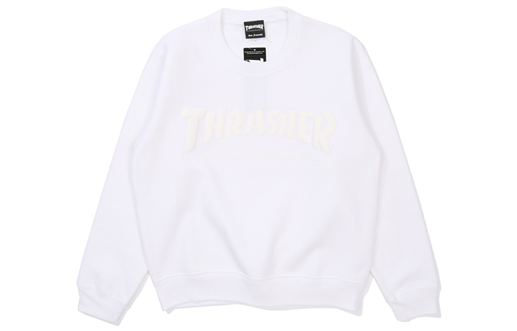 Thrasher Foam Logo Crewneck Sweatshirt Unisex Japan Edition - White TH8402FF-WHITE
