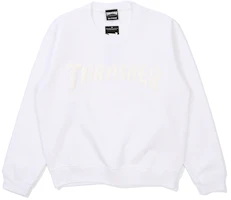Thrasher Foam Logo Crewneck Sweatshirt Unisex Japan Edition - White TH8402FF-WHITE Thrasher Foam Logo Crewneck Sweatshirt Unisex Japan Edition - White TH8402FF-WHITE