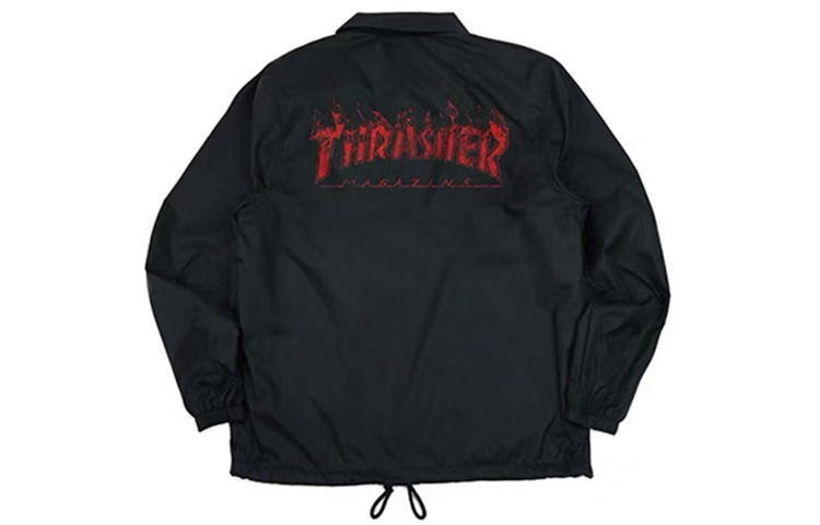 Thrasher Ghost Flame Letter Loose Jacket Japan Edition Unisex BLACK TH0420-3106BLK