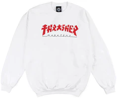 Thrasher Godzilla Graphic Crewneck Sweatshirt White (Unisex). 144680 Thrasher Godzilla Graphic Crewneck Sweatshirt White (Unisex). 144680