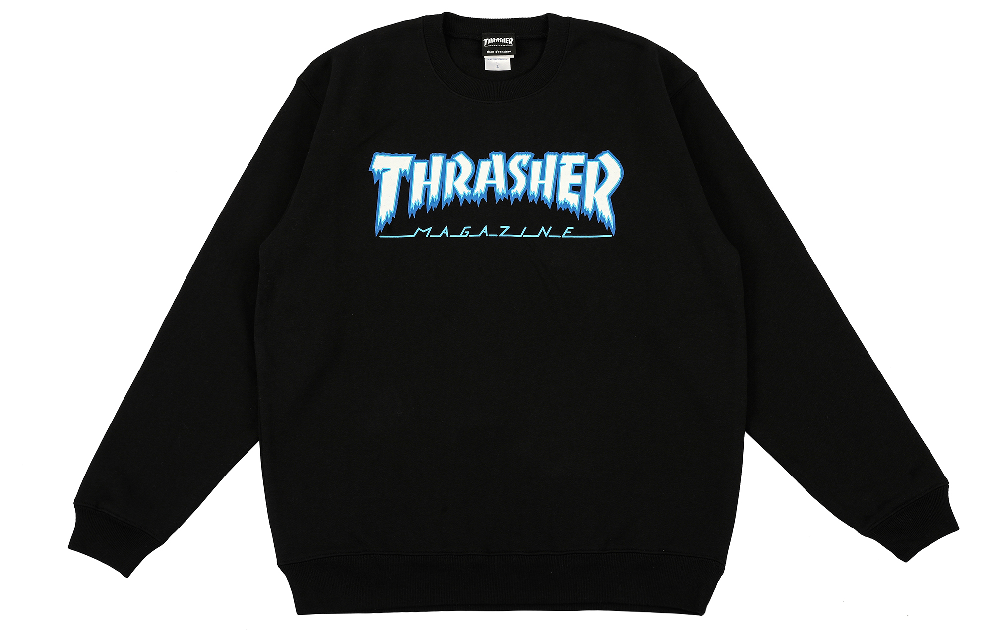 Thrasher Hometown Ice Crew Logo Pullover Sweatshirt Japan Edition Black Mens TH84226