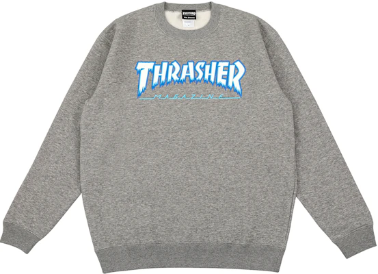 Thrasher 家乡冰灰色长袖卫衣(日本版)男款 TH84226-GREY/WHITE Buy Thrasher 家乡冰灰色长袖卫衣(日本版)男款 TH84226-GREY/WHITE