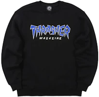 Thrasher Irregular Logo Crewneck Pullover Sweatshirt Unisex Black. 312719 Thrasher Irregular Logo Crewneck Pullover Sweatshirt Unisex Black. 312719