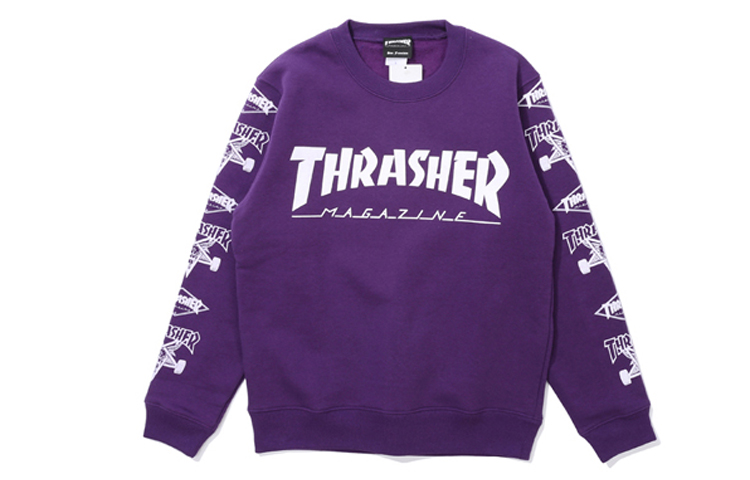 Thrasher Japan Exclusive Logo Sweatshirt Purple Unisex Edition TH94159-PURPLE