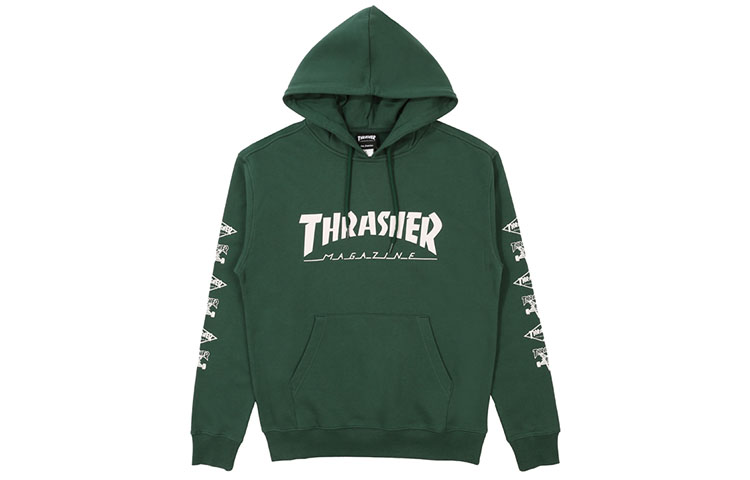 Thrasher Japanese Letter Print Pullover Hoodie - THRAMH119