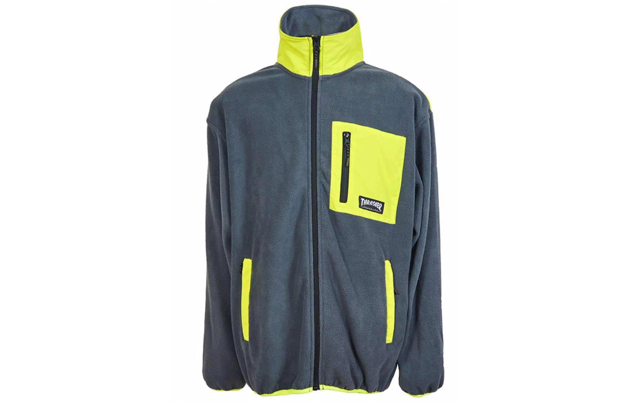 Thrasher Logo Patchwork Jacket Japan Edition Unisex - Gray TH0420-3701CHA