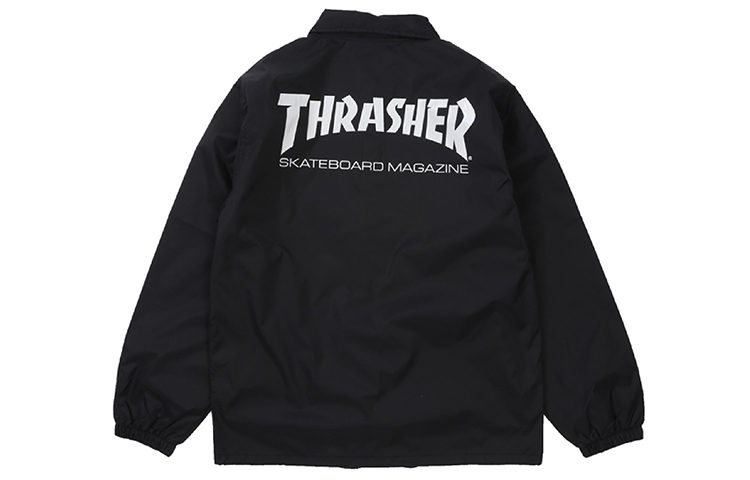 Thrasher Mag Coach Jacket Japan Edition Unisex Black TH8901C-BLACK