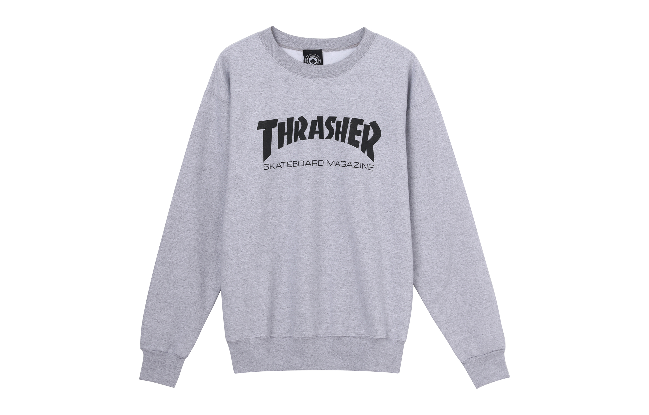 Thrasher Magazine Logo Crewneck Fleece Sweatshirt Grey Unisex Winter Edition. THRAMH016