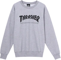 Thrasher Magazine Logo Crewneck Fleece Sweatshirt Grey Unisex Winter Edition. THRAMH016 Thrasher Magazine Logo Crewneck Fleece Sweatshirt Grey Unisex Winter Edition. THRAMH016