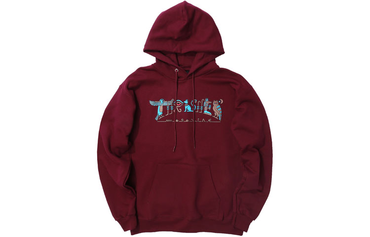 Thrasher Maya Hieroglyph Print Sweatshirt Unisex Maroon (US Version) 144794