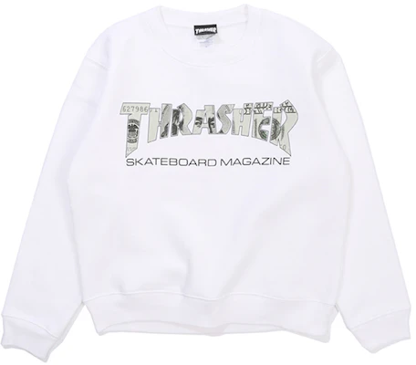Thrasher Money 標誌圓領衛衣 男女款 白色 日本限定版 TH94235-WHITE Buy Thrasher Money 標誌圓領衛衣 男女款 白色 日本限定版 TH94235-WHITE