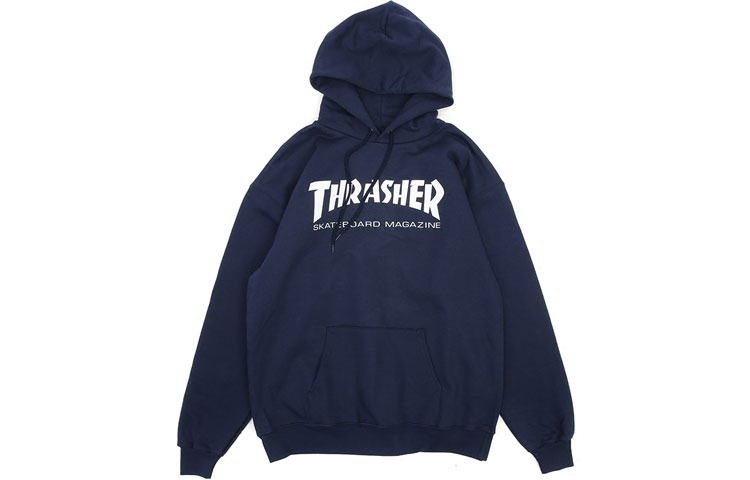 Thrasher Navy Logo Hoodie Unisex US Edition 113103/NY