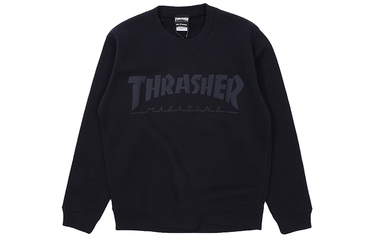 Thrasher Navy Sweatshirt with Foam Logo Print - Unisex Japan Edition TH8402FF-NAVY