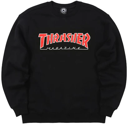 Thrasher 黑色 outlined 圖案印花圓領大學T 中性款 31212618 Buy Thrasher 黑色 outlined 圖案印花圓領大學T 中性款 31212618