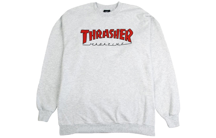 Thrasher Outlined Crew Sweater Ash Gray - Unisex Pullover Fleece Jumper 144697
