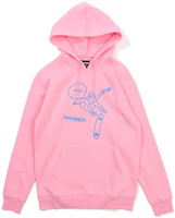 Thrasher Pink Oversized Hoodie with Comic Logo - Unisex Japanese Edition. TH0418-PO02PNK Thrasher Pink Oversized Hoodie with Comic Logo - Unisex Japanese Edition. TH0418-PO02PNK
