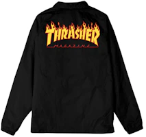 Thrasher Pocket Flame Coach Jacket Japan Edition Unisex BLACK TH0319-CJ02BLK Thrasher Pocket Flame Coach Jacket Japan Edition Unisex BLACK TH0319-CJ02BLK