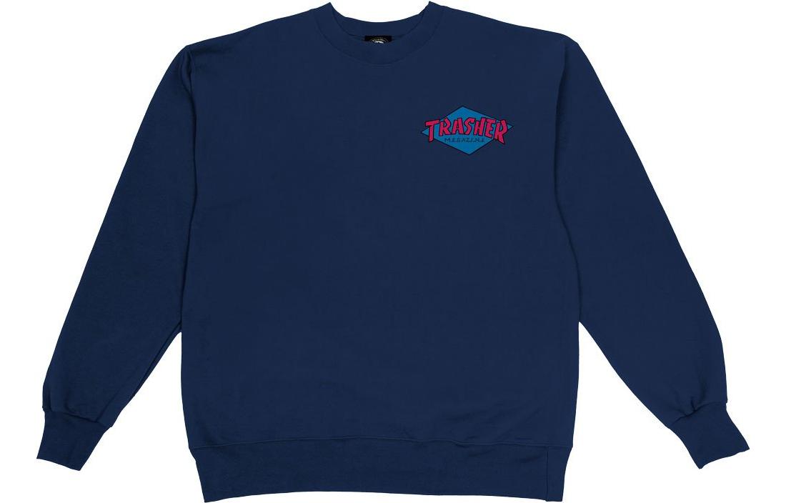 Thrasher Printed Crewneck Pullover Sweatshirt Unisex - Blue. 312722