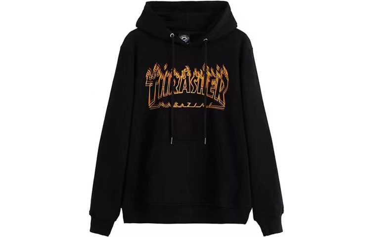 Thrasher Richter Flame Hoodie Black Unisex Phantom Shadow Edition Pullover. 144548