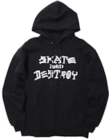 Thrasher Skate And Destroy Hoodie Black Unisex Slogan Pullover. 113106BK Thrasher Skate And Destroy Hoodie Black Unisex Slogan Pullover. 113106BK
