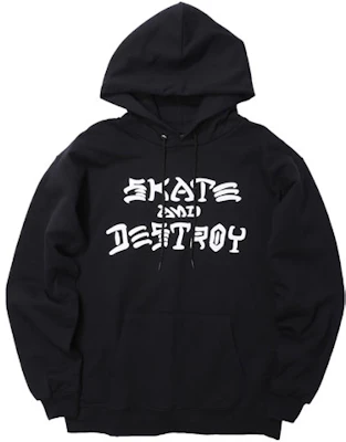 Sudadera Thrasher Skate And Destroy Negra Unisex con Eslogan Pullover. 113106BK Buy Sudadera Thrasher Skate And Destroy Negra Unisex con Eslogan Pullover. 113106BK