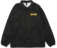 Thrasher Skategoat Flame Coach Jacket Black Unisex US Version THRAMJ028-08 Thrasher Skategoat Flame Coach Jacket Black Unisex US Version THRAMJ028-08