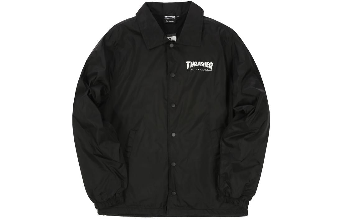 Thrasher SS22 Logo Bone Print Jacket Japanese Edition Unisex BLACK THRAMJ053