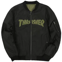 Thrasher SS22 Reversible Logo Letter Print Jacket Japan Edition BLACK THRAMJ054 Thrasher SS22 Reversible Logo Letter Print Jacket Japan Edition BLACK THRAMJ054