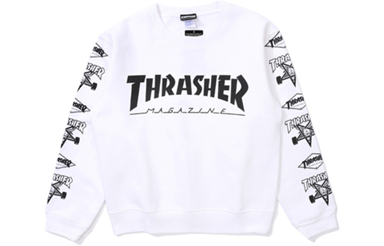 Thrasher White Limited Edition Basic Sweatshirt Japan Unisex Version TH94159-WHITE