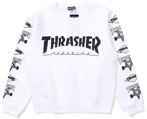 Thrasher 白色限量版基本款大學T 日本男女同款 TH94159-WHITE Buy Thrasher 白色限量版基本款大學T 日本男女同款 TH94159-WHITE