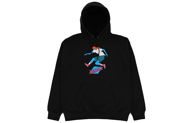 Thrasher x Parra Tre Hood FW22 Black Unisex Skateboarding Graphic Hoodie. 145158