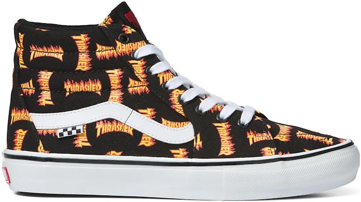 Thrasher x Vans Skate Sk8-Hi 'Logo Completo Thrasher'. VN0A5FCCBML Order Thrasher x Vans Skate Sk8-Hi 'Logo Completo Thrasher'. VN0A5FCCBML