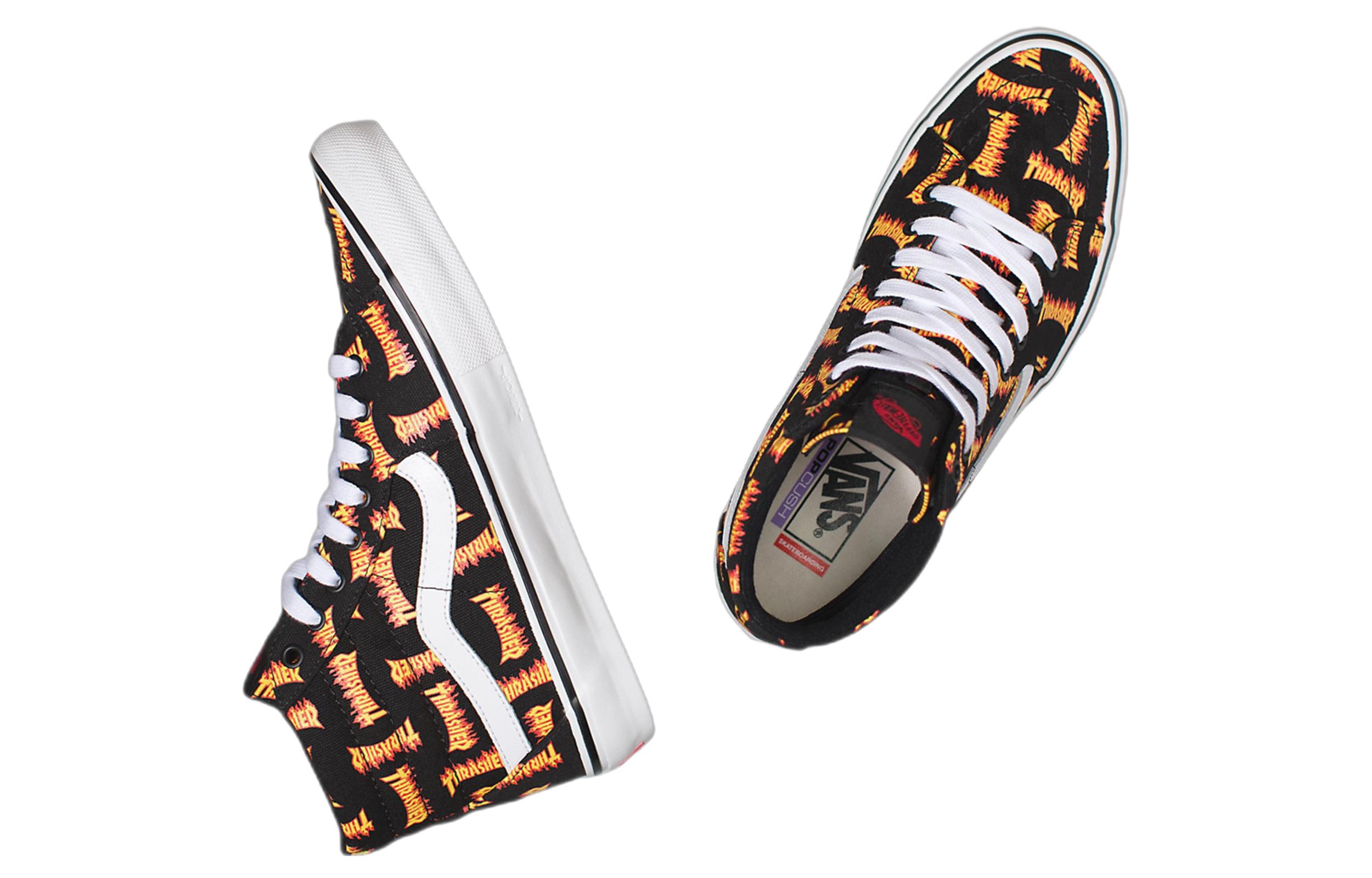 Shop Thrasher x Vans Skate Sk8-Hi 'Logo Thrasher Seluruh' VN0A5FCCBML