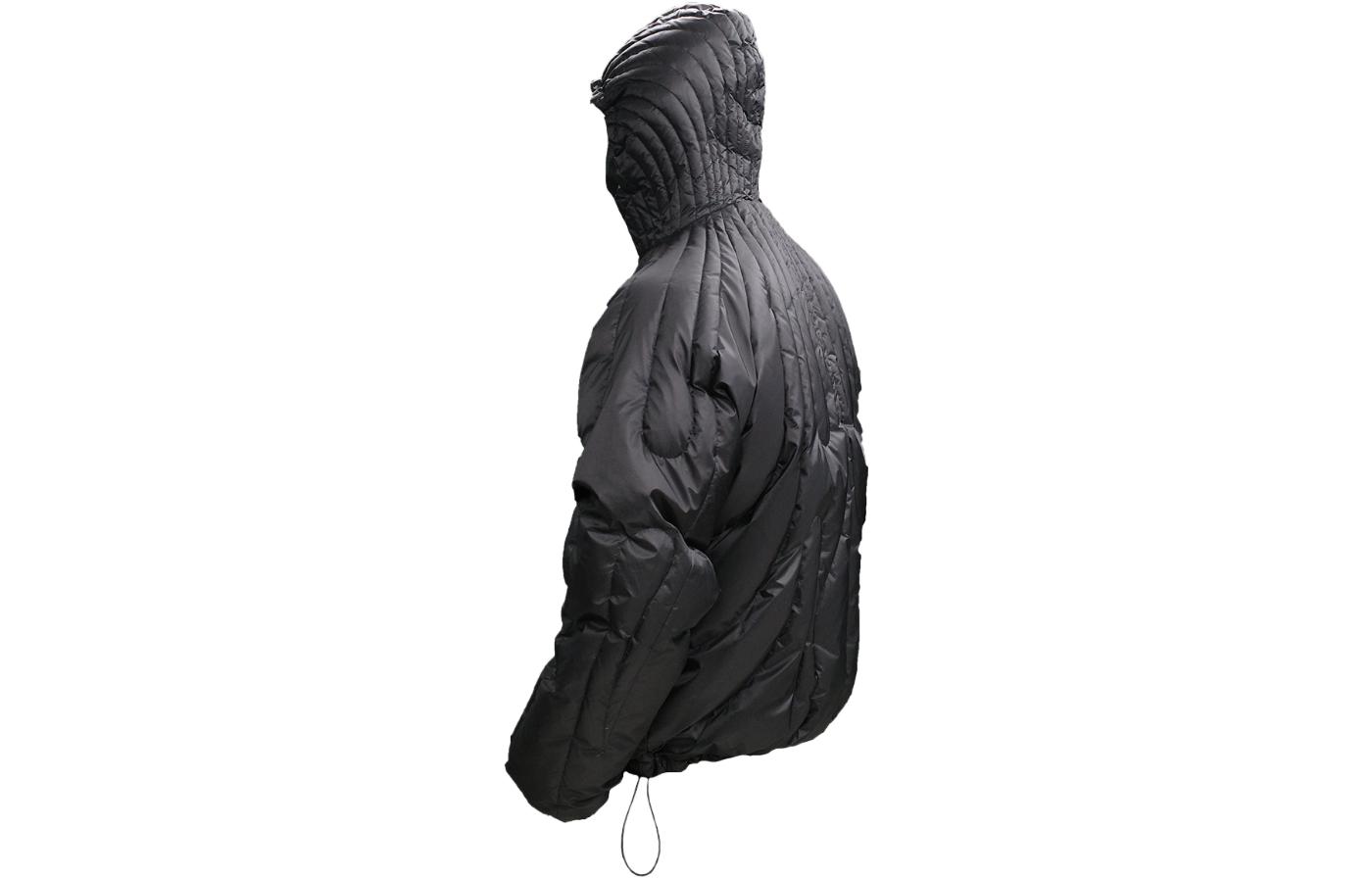 Shop THUG CLUB FW23 블랙 유니섹스 푸퍼 재킷 메탈 스타-문 로고 스티치. 1671504974