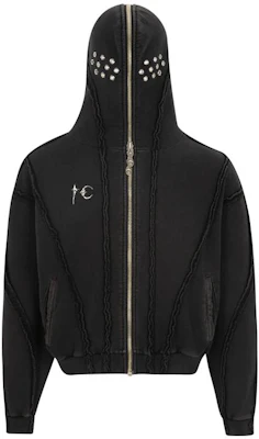THUG CLUB FW23 Metal Moon-Star Logo Zip Hoodie Unisex Black TC23TS0601-BLK Buy THUG CLUB FW23 Metal Moon-Star Logo Zip Hoodie Unisex Black TC23TS0601-BLK