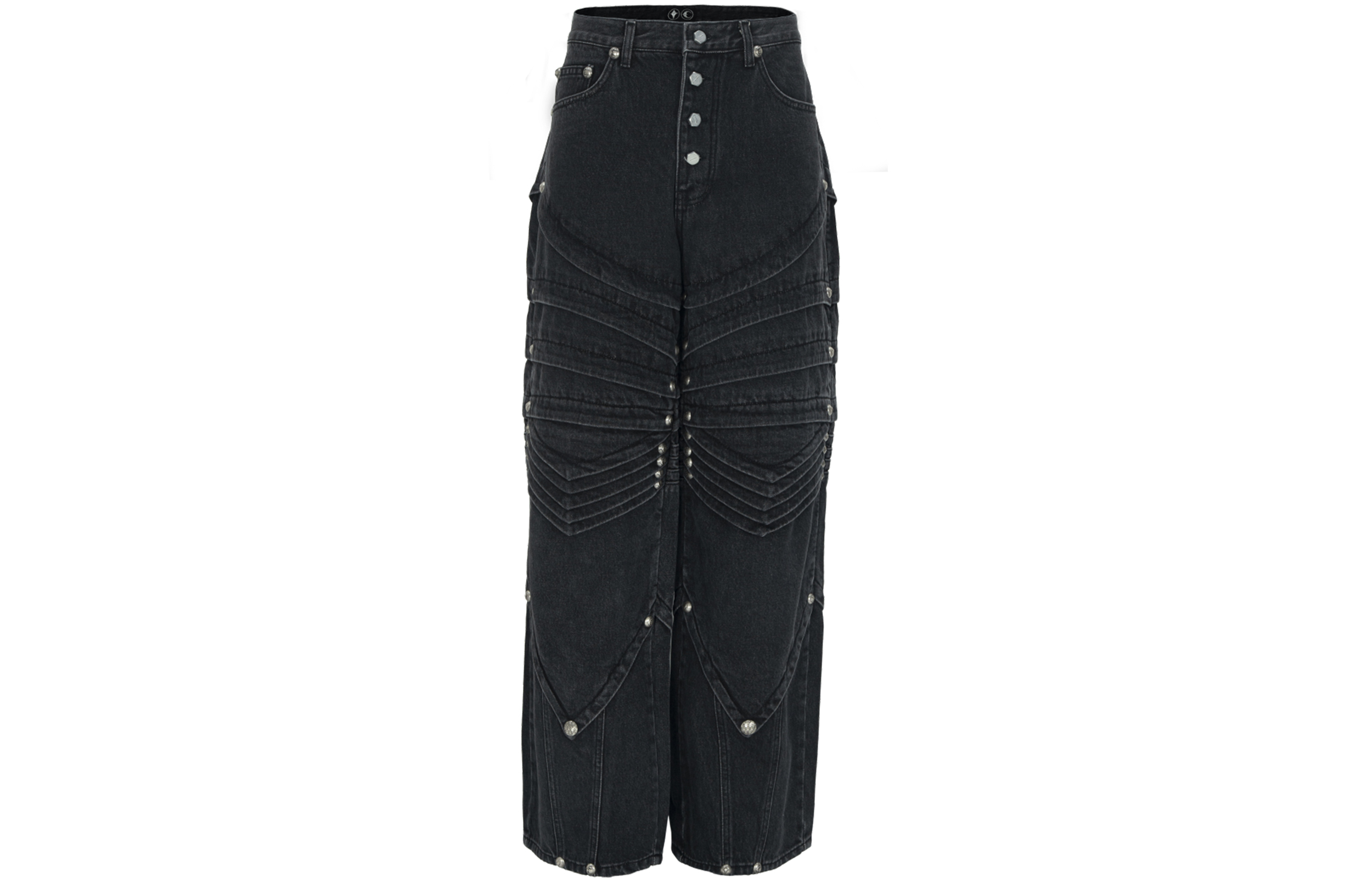 THUG CLUB FW23 Unisex Knight Bolt Pattern Denim Jeans 1690806957