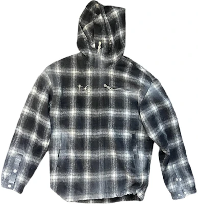 THUG CLUB FW24 生化士兵格紋拉鍊連帽外套 中性款 TC24JK2301 Shop THUG CLUB FW24 生化士兵格紋拉鍊連帽外套 中性款 TC24JK2301