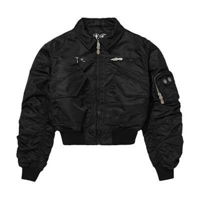 THUG CLUB FW24 Bio Soldier Unisex Black Badge Loose Long-Sleeve Jacket tc24jp1201-blk